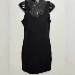 Forever 21 Black Ribbed Women Mini Tank Dress Size L - NWT
